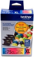 Cartucho Brother LC753PKS Tricolor, 600 Páginas, 3 Piezas 