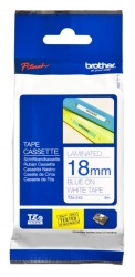 Cinta Brother TZE243 Azul en Blanco, 18mm x 8m 