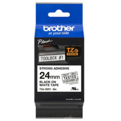 Brother Cinta TZES251G Negro, Transferencia Térmica, 24 mm x 8 Metros, 1 Pieza 