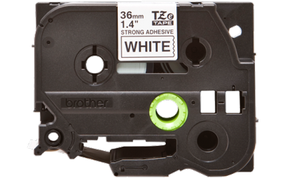Cinta Brother TZES261 Negro sobre Blanco, 36mm x 8m 