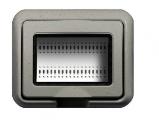 Bticino Caja de Pared para Intemperie 24603N, 3 Puertos, Gris 