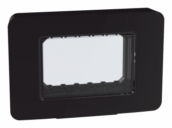 Bticino Tapa de pared para Intemperie 28603BQ, 3 Puertos, Negro 