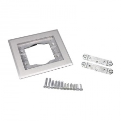 Bticino Placa de Pared 818TCAL, 1 Puerto, Aluminio 