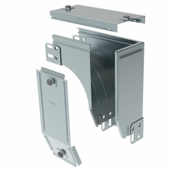 Bticino Cambio de Nivel Izquierdo 90° AZ300Z, 75 x 75mm, Gris 