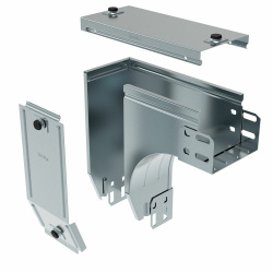 Bticino Cambio de Nivel Derecho 90° AZ150Z, 150 x 75mm, Gris 