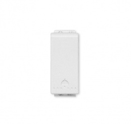 Bticino Placa de Pared E2005BN, 1 Puerto, 127V, 10A, Blanco 