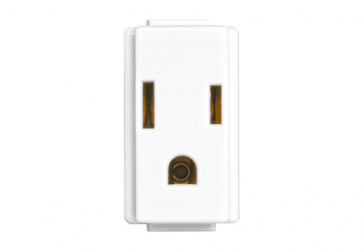 Bticino Tomacorriente E2023BN, 1 Enchufes, 127V, 15A, Blanco 
