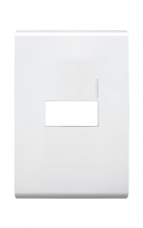 Bticino Placa de Pared E5N1BNR, 1 Puerto, Blanco 