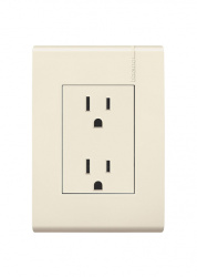 Bticino Tomacorriente E6028NPTLM, 2 Enchufes, 127 - 250V, 15A, Arena 