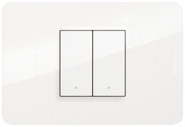 Bticino Placa Ciega de Pared JA4819JWQ, 2 Puertos, Blanco - incluye Chasis 