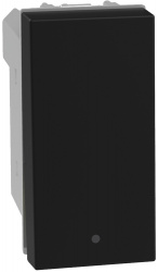 Bticino Interruptor JB4003Q, 3 Vías, 15A, 127V, Negro Mate 