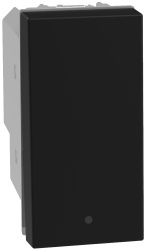 Bticino Interruptor JB4004Q, 4 Vías, 10A, 127V, Negro 