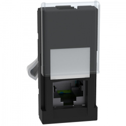 Bticino Conector RJ-45 5e JB4279C5EQ, 1 Puerto, Negro 