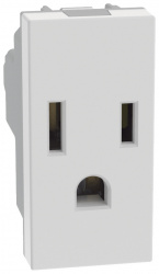 Bticino Tomacorriente JW4129QS, 1 Enchufe, 127V, 15A, Blanco 