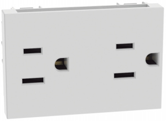 Bticino Tomacorriente JW4188QS, 2 Enchufes, 127V, 15A, Blanco 