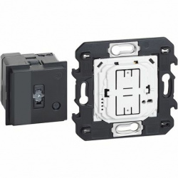 Bticino Interruptor de Luz Inteligente RF K4500C, 2 Módulos, Negro/Blanco ― Incluye Gateway 