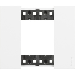 Bticino Placa de Pared KA4802KW, 2 Puertos, Blanco 