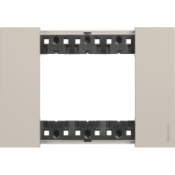 Bticino Placa de Pared KA4803KM, 3 Puertos, Arena 