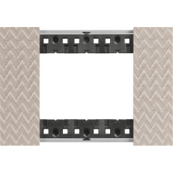 Bticino Placa de Pared KA4803MM, 3 Puertos, Óptico 