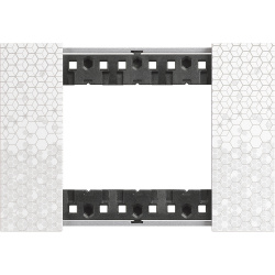 Bticino Placa de Pared KA4803MW, 3 Puertos, Pixel 