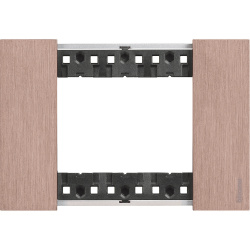 Bticino Placa de Pared KA4803ZM, 3 Puertos, Cobre 