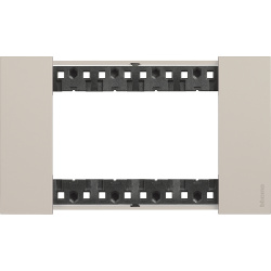 Bticino Placa de Pared KA4804KM, 4 Puertos, Arena 