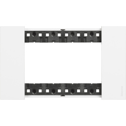 Bticino Placa de Pared KA4804KW, 4 Puertos, Blanco 