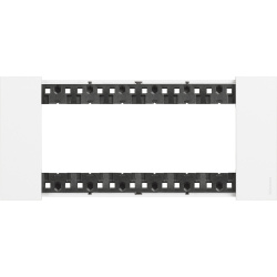 Bticino Placa de Pared KA4806KW, 6 Puertos, Blanco 