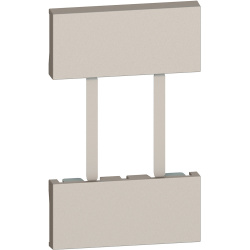 Bticino Placa de Pared KM51, 2 Puertos, Blanco 