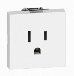 Bticino Tomacorriente KW4129, 1 Enchufe, 127 - 277V, 15A, Blanco 