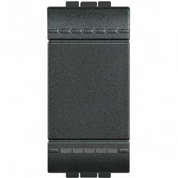 Bticino Interruptor Sencillo L4001N, 16A, 127 - 277V, Negro Antracita 