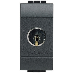 Bticino Interruptor de 2 Polos L4012, 127-277 V, 16A, Negro 