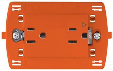 Bticino Tomacorriente L4188IG, 2 Enchufes, 127 - 277V, 15A, Naranja 