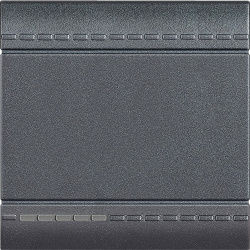 Bticino Tapa de Pared L4915M2N, 2 Módulos, Antracita 