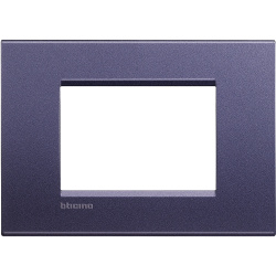 Bticino Placa de Pared LNA4803CB, 3 Puertos, Azul 
