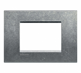 Bticino Placa de Pared LNA4803NA, 3 Puertos, Gris 