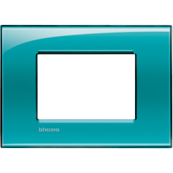 Bticino Placa de Pared LNA4803VD, 3 Puertos, Verde 