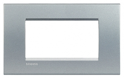 Bticino Placa para Pared LNA4804TE, Plata 
