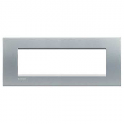 Bticino Placa para Pared LNA4807TE, 1 Pieza, Plata  
