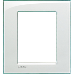 Bticino Placa Rectangular de Pared LNA4826KA, 6 Puertos, Aguamarina 