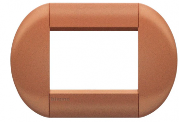 Bticino Placa de Pared LNB4803SI, 3 Puertos, Siena 