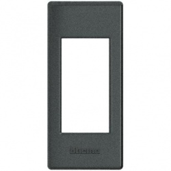 Bticino Placa Cancel de Pared LND4811AR, 1 Puerto, Negro 