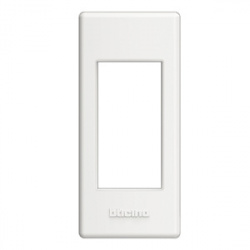 Bticino Placa Cancel de Pared LND4811BI, 1 Puerto, Blanco 