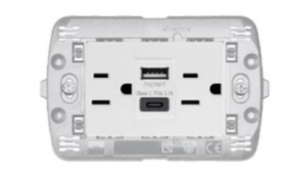 Bticino Tomacorriente N4188AC, 2 Enchufes, 127V, 15A, Blanco 