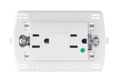 Bticino Tomacorriente N4188HG, 2 Enchufes, 127V, 15A, Blanco 