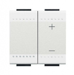 Bticino Atenuador N4411N, 2 Botones, Blanco 