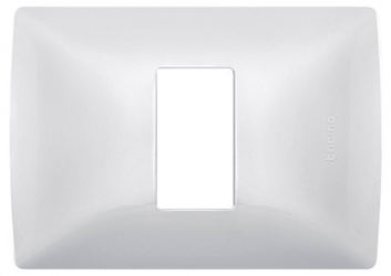 Bticino Placa de Pared de 1 Puerto, Blanco 