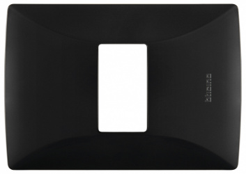 Bticino Placa de Pared QZ4803M1NB, 1 Puerto, Negro 