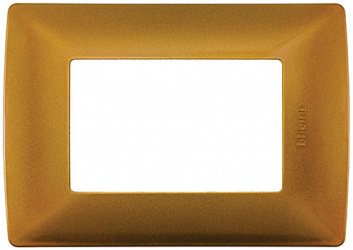 Bticino Placa de Pared QZ4803M3XOC, 3 Puertos, Ocre 