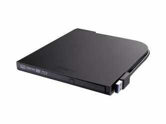 Buffalo BRXL-PT6U2VB, Grabador de Blu-ray Portátil, BD-R 6x / DVD+R 8x / CD-RW 16x, Externo, Negro 